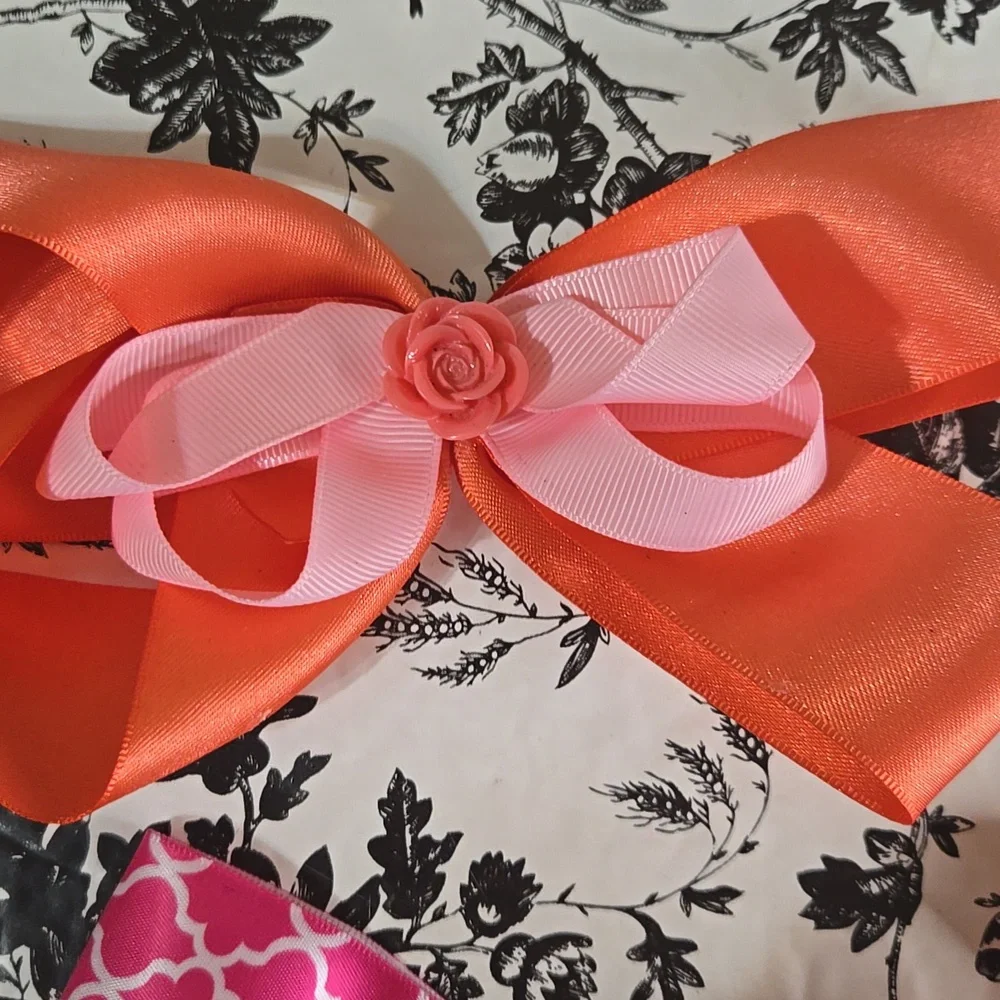 Pink and Orange Hair Accessories Set B16